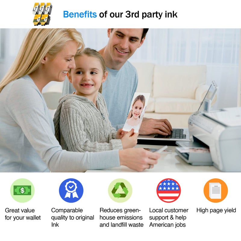 Cartlee Compatible Ink Cartridges Replacement for Kodak 30XL for Kodak Hero 3.1 Hero 5.1 ESP 3.2 ESP C110 C310 Office 2150, C315, Office 2170 - Image 2